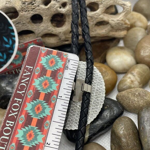 Black Gray Rose Wedding Cameo Pendant Bolo Lariat Tie Victorian Fathers day dad - Picture 6 of 8